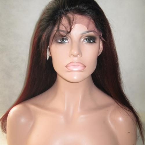 Full Lace Wig 22inch T#1/#33 Yaki Straight