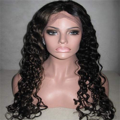 Full Lace Wig 22inch 1B/30 highlight Natrual Wave